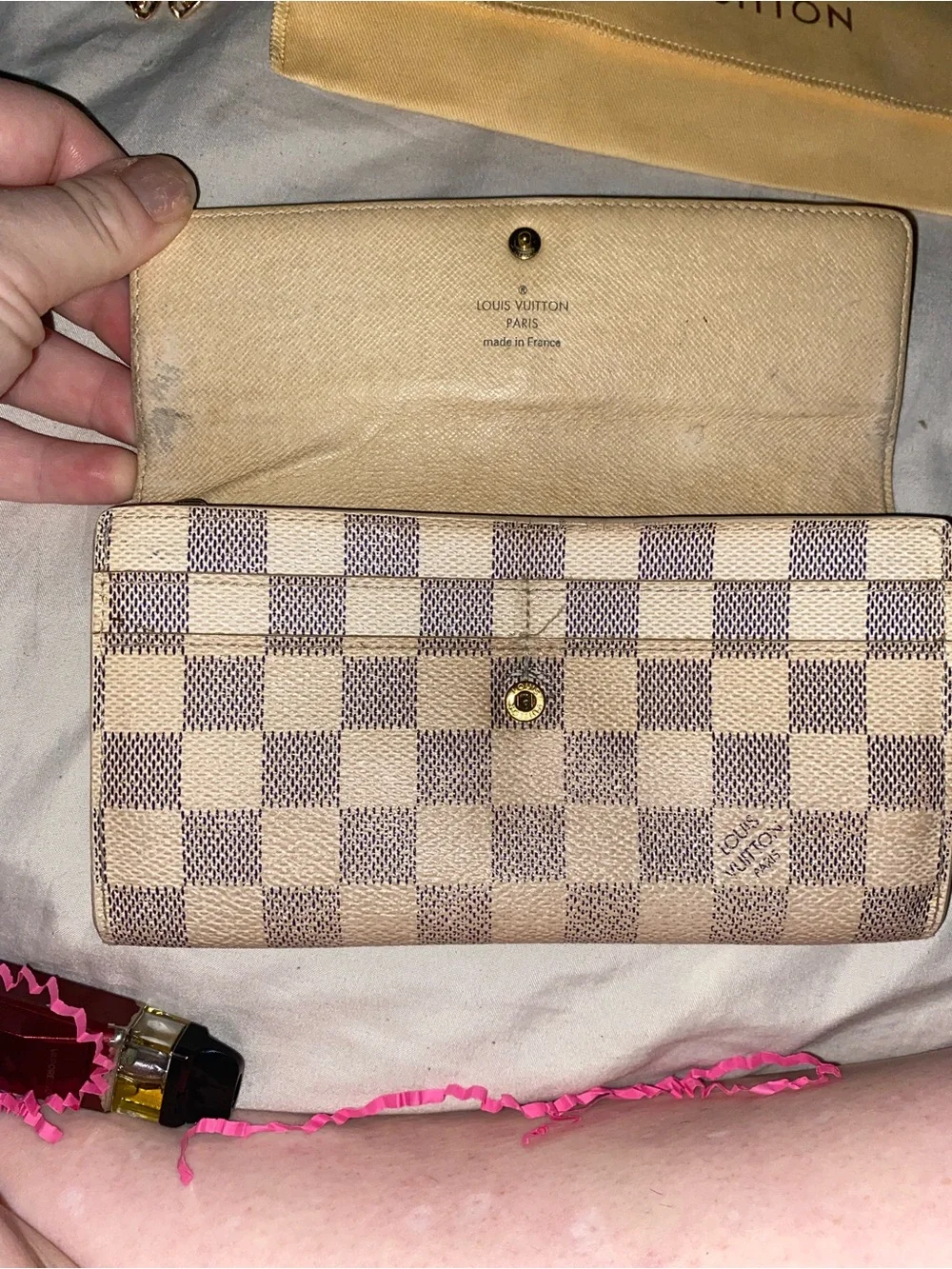 Louis Vuttion Azure Wallet w/ Chain